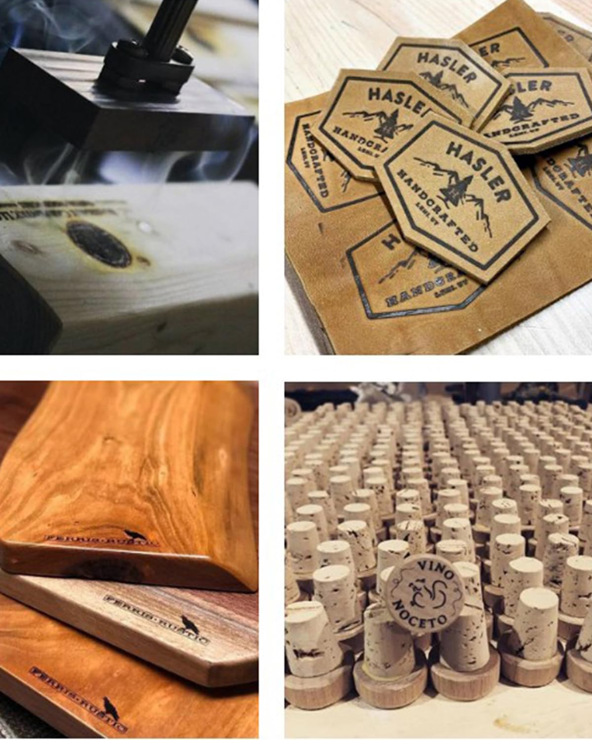 Custom Wood Branding Iron - Personalized Leather Branding Stamp for DIY Crafts, Wedding Favors & Bread Making - Engraved Logo Branding Tool for Woodworking, Leather Craft & Baking