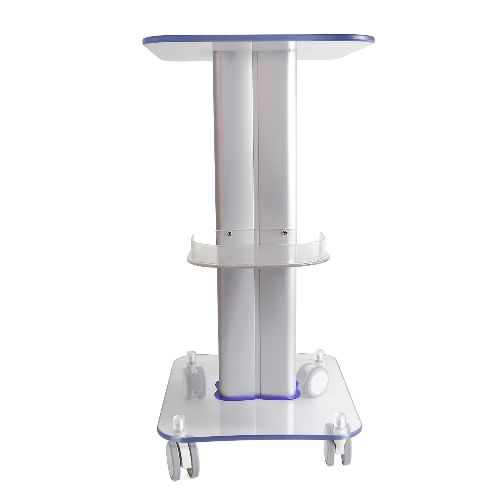 Professional Salon Trolley Stand with Wheels - Acrylic Beauty Hair Salon Rolling Cart for Tattoo, Hair Styling & Nail Art Tools | Portable Instrument Tray for Salon, Spa & Home Use