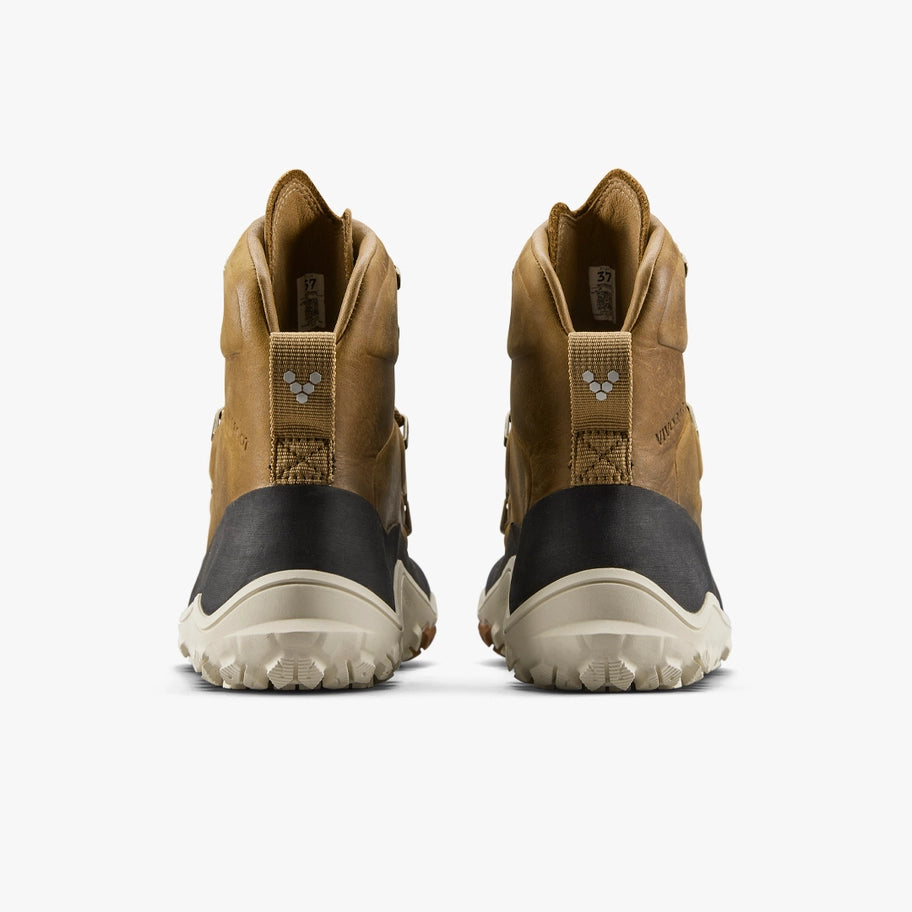 Vivobarefoot Men's Tracker Leather All-Terrain Hiking Boots - Waterproof Outdoor Adventure Shoes for Trail Running & Camping