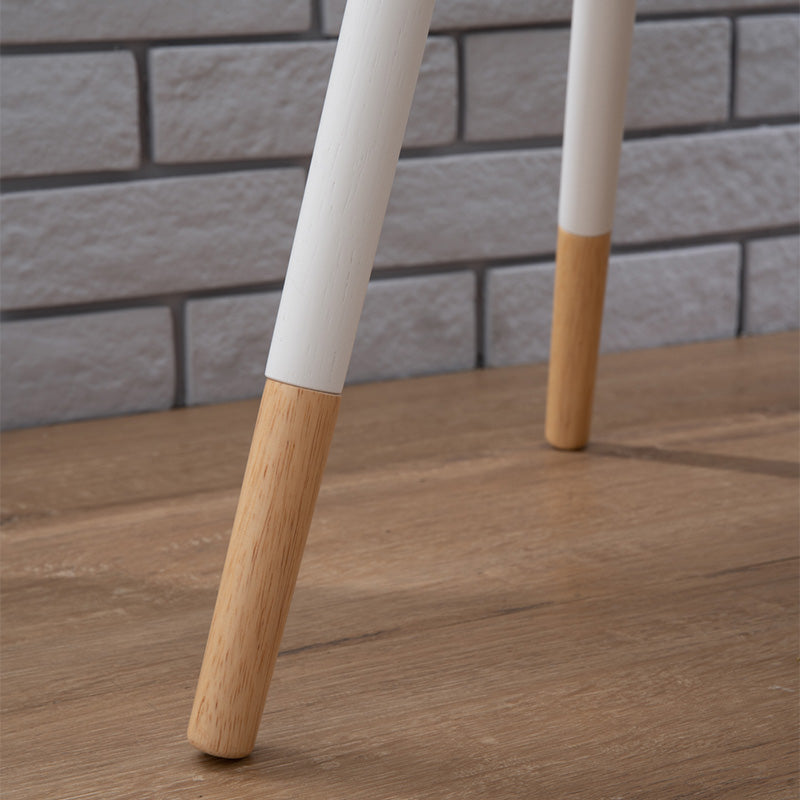 INNIS White Side Table - Modern Nightstand for Bedroom, Living Room, or Office - Small Accent Table with Sturdy Design
