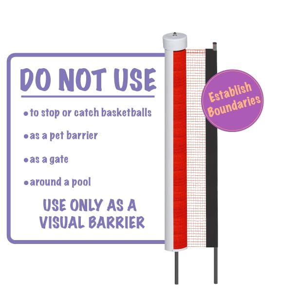 Kidkusion Retractable Driveway Guard - Adjustable Safety Barrier Up to 20 Feet | Bright Orange Visual Boundary for Kids & Pets | Made in USA | Perfect for Driveway, Backyard & Play Area Safety