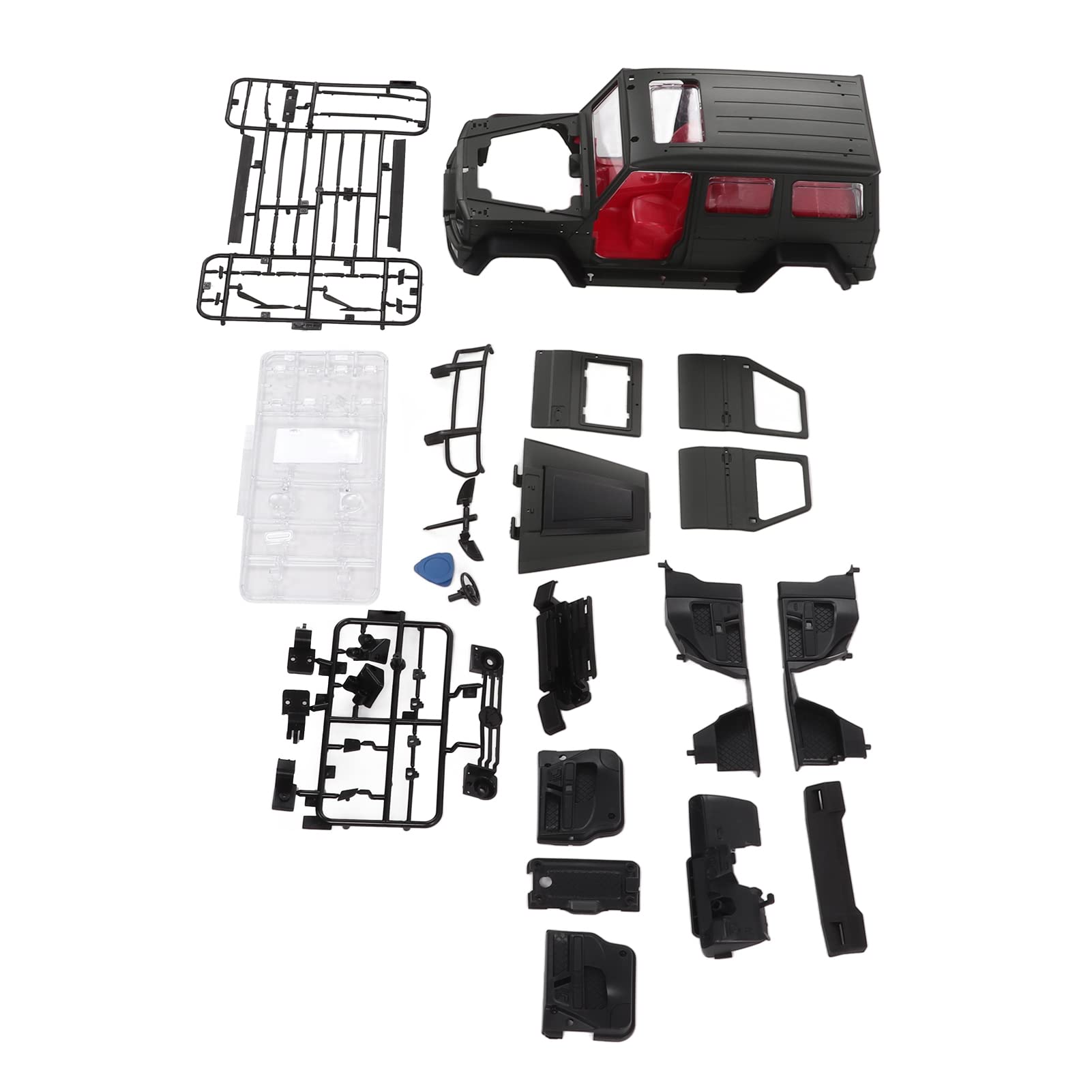 Durable High Strength 1/12 Scale RC Car Body Shell Kit - Unassembled Dark Green Replacement for MN86 Series RC Models | Perfect for Off-Road Racing & Custom RC Builds