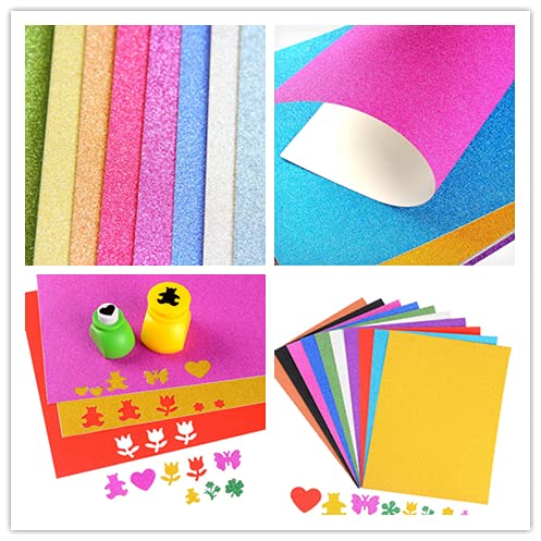 10pcs A4 Silver Glitter Cardstock Sheets - Premium DIY Craft Paper for Card Making, Scrapbooking, Gift Wrapping, Box Decor & Tissue Paper Projects - Perfect for Birthdays, Weddings & Party Decorations
