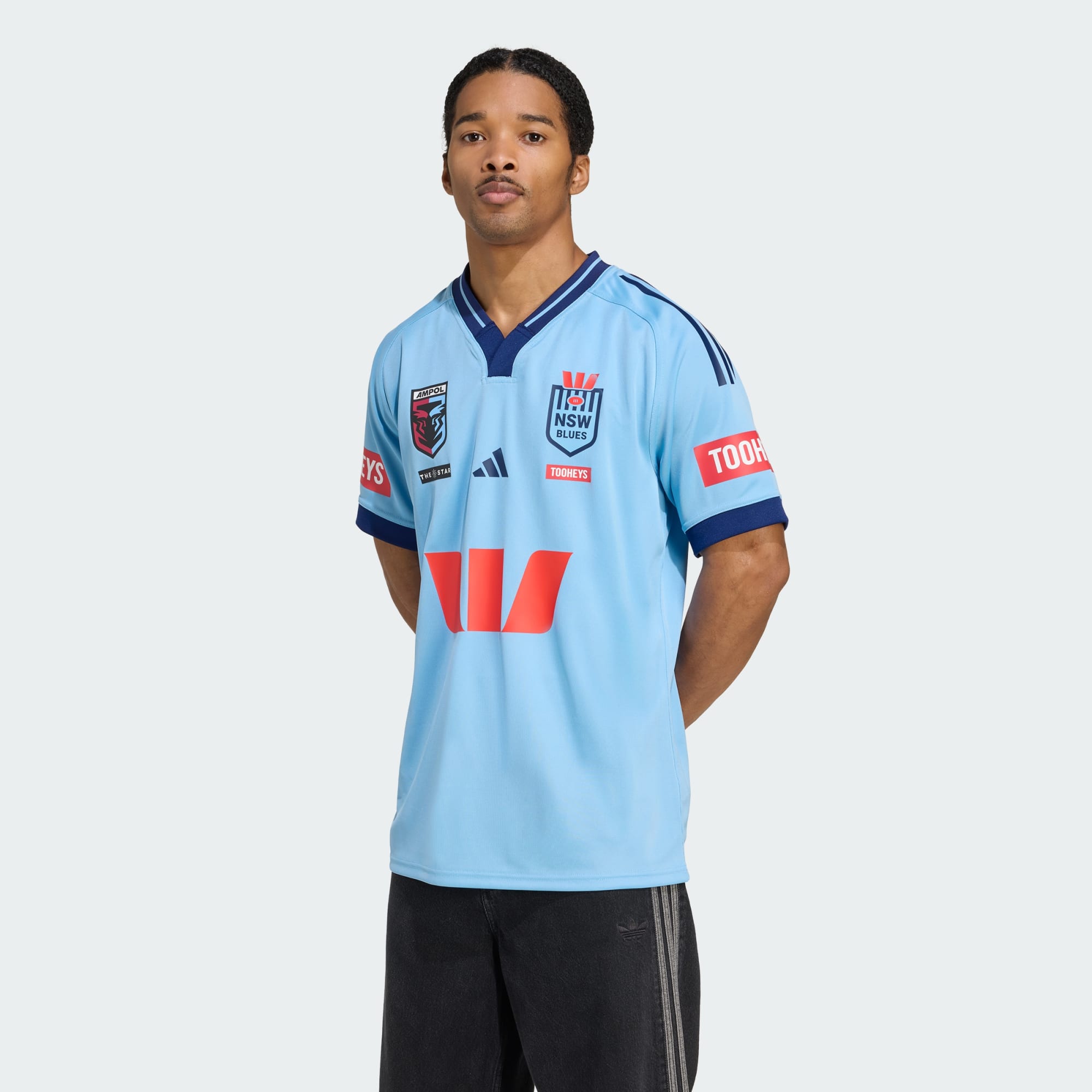 Adidas Men's NSW Replica Home Blues Jersey - Authentic Soccer Jersey for Fans & Players - Perfect for Games, Training & Casual Wear