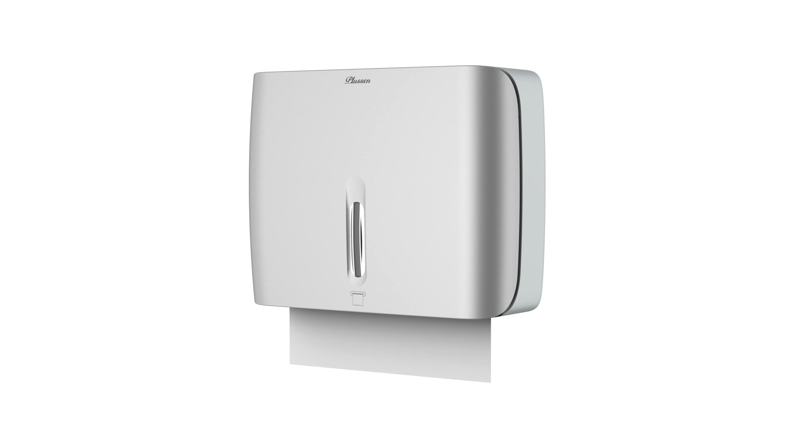 Commercial Wall Mount Paper Towel Dispenser with Lock - Universal Multifold/Tri-Fold Hand Towel Holder - Compact Bathroom, Kitchen & Office Tissue Dispenser (Silver) - Ideal for Restaurants, Gyms & Public Restrooms