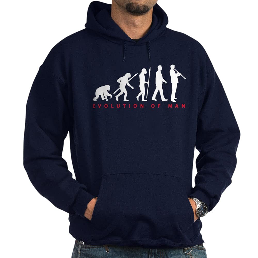 Evolution Of Man Clarinet Player Hoodie Sweatshirt - Funny Music Lovers Gift for Band Members & Musicians - Perfect for Concerts, Rehearsals & Music Themed Parties