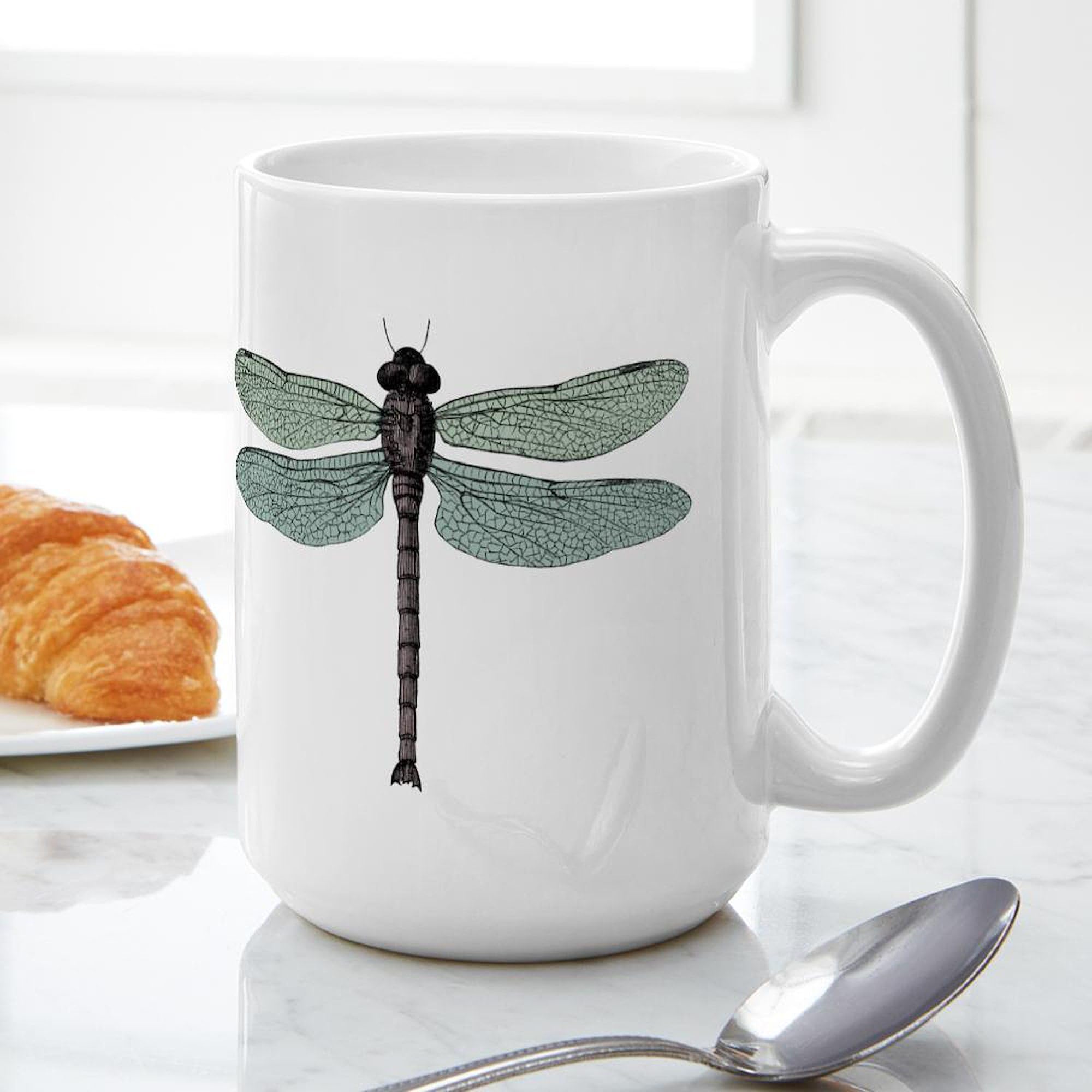 Dragonfly Large Ceramic Coffee Mug 15 oz (444 ml) - Perfect for Home, Office & Gifts | CafePress