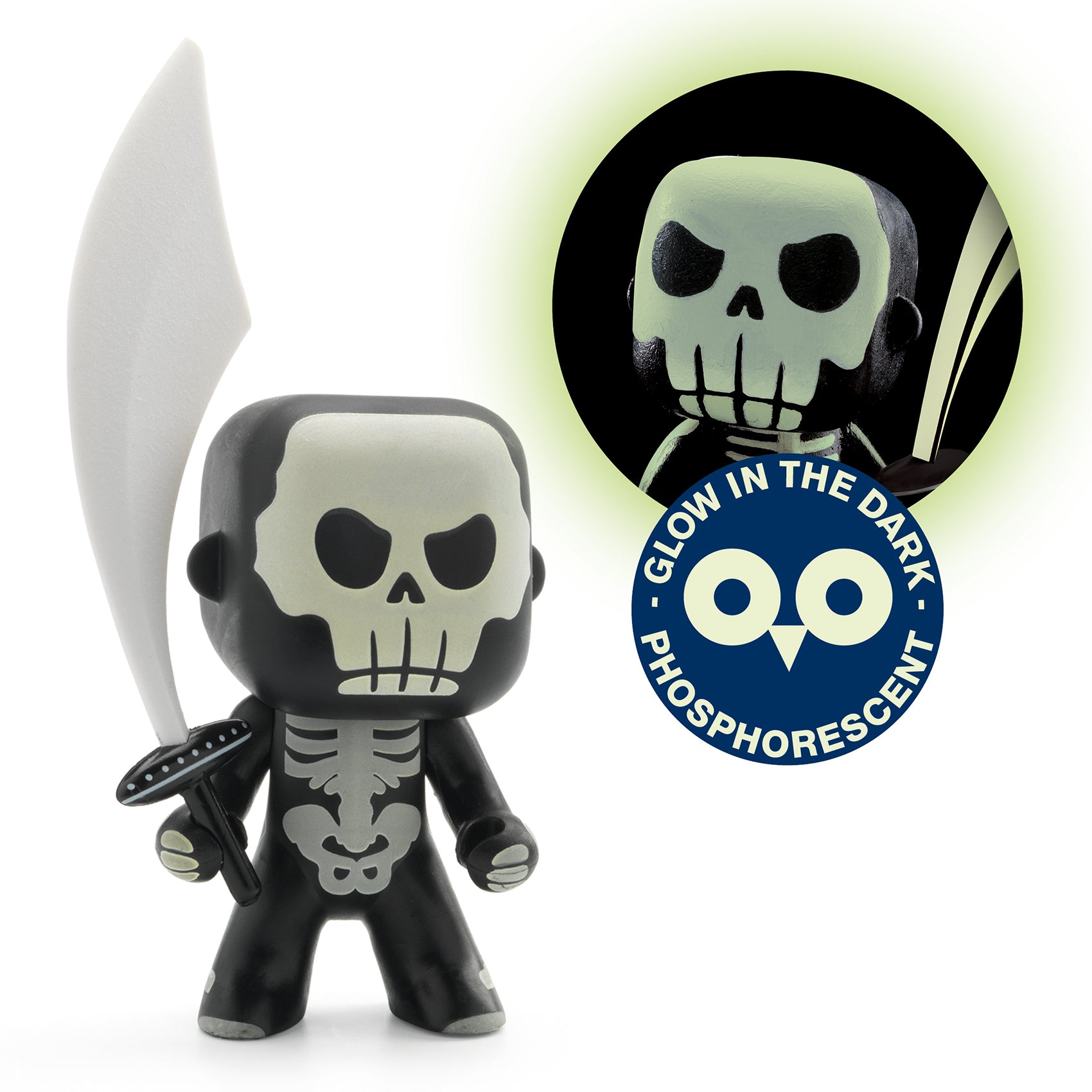 Skully Ze Pirate Glow In The Dark Skeleton Halloween Decor - Perfect for Spooky Party Decorations, Haunted House Props & Nighttime Glow Effects