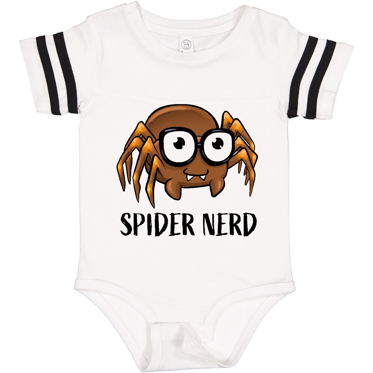Inktastic Spider Nerd - Cute Spider in Glasses Baby Bodysuit | Funny Science Geek Outfit for Infants & Toddlers | Perfect for Halloween, Science Parties & Nerdy Photo Shoots
