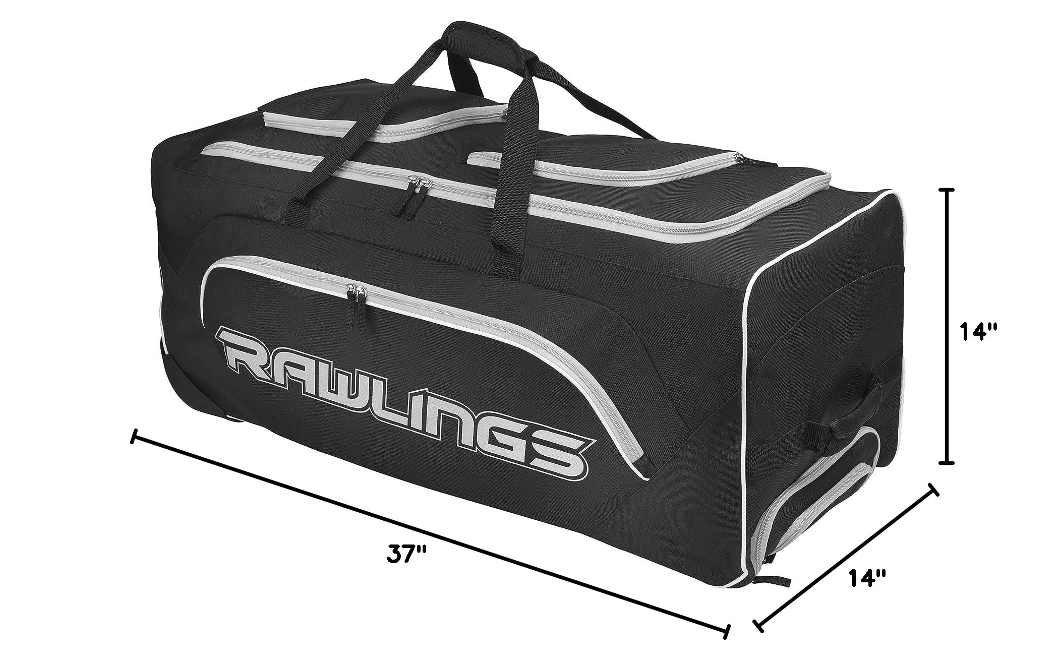 Rawlings YADI Wheeled Catcher's Bag - Official Yadier Molina Model Baseball Softball Equipment for Catchers | Durable Gear for Games, Practices & Travel