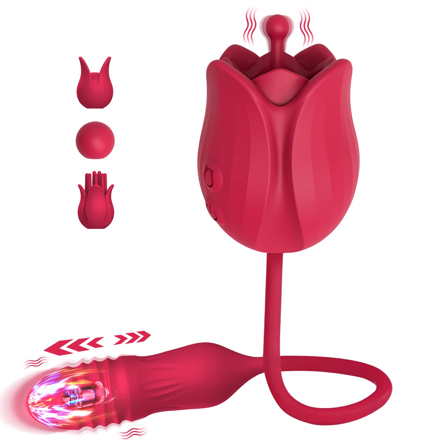 MOMONII 3-in-1 G Spot Vibrator with 10 Thrusting & 10 High-Frequency Modes - Clitoral Stimulator, Nipple Massager & Dildo for Women | Adult Sex Toy for Couples Play & Solo Pleasure