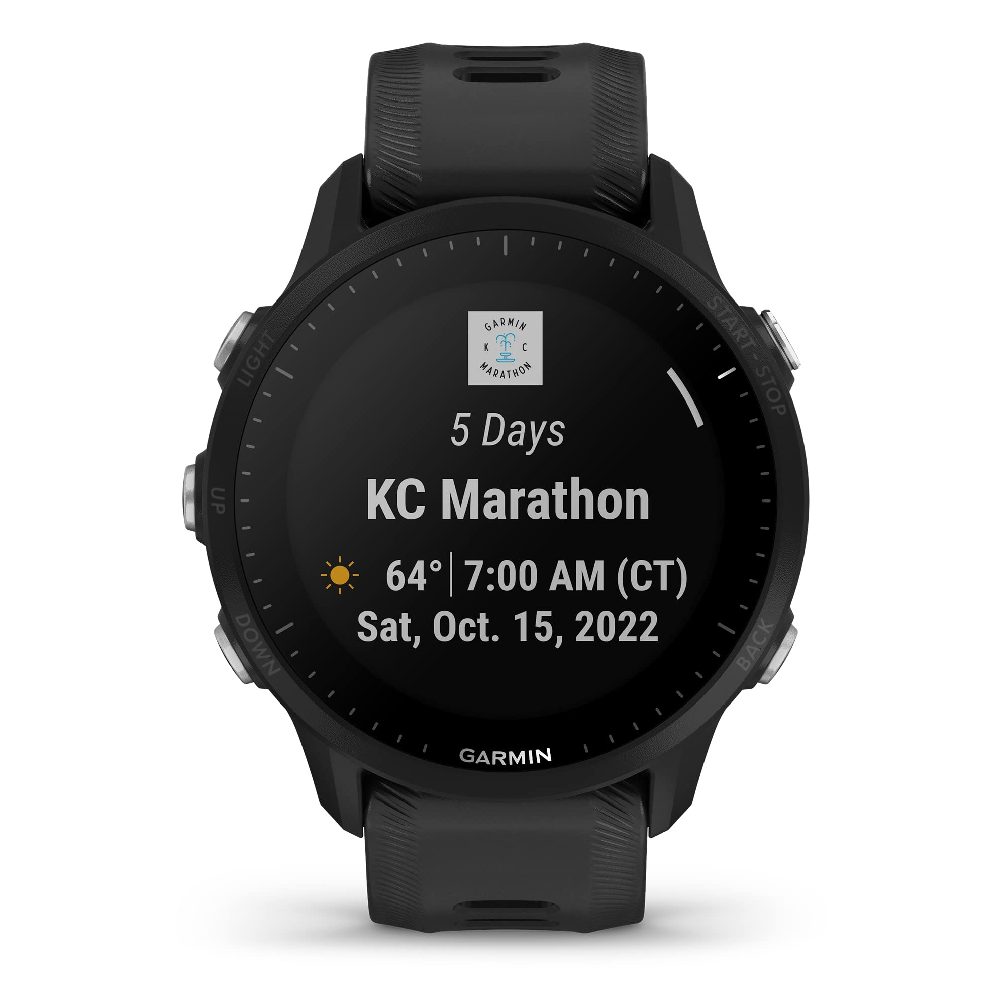 Garmin Forerunner 955 Solar GPS Running Smartwatch - Solar Charging, 24/7 Heart Rate Monitor, Triathlon & Multisport Tracking - Perfect for Runners, Cyclists & Triathletes - Long Battery Life, Black - Ideal for Outdoor Training, Marathons & Fitness Tracking