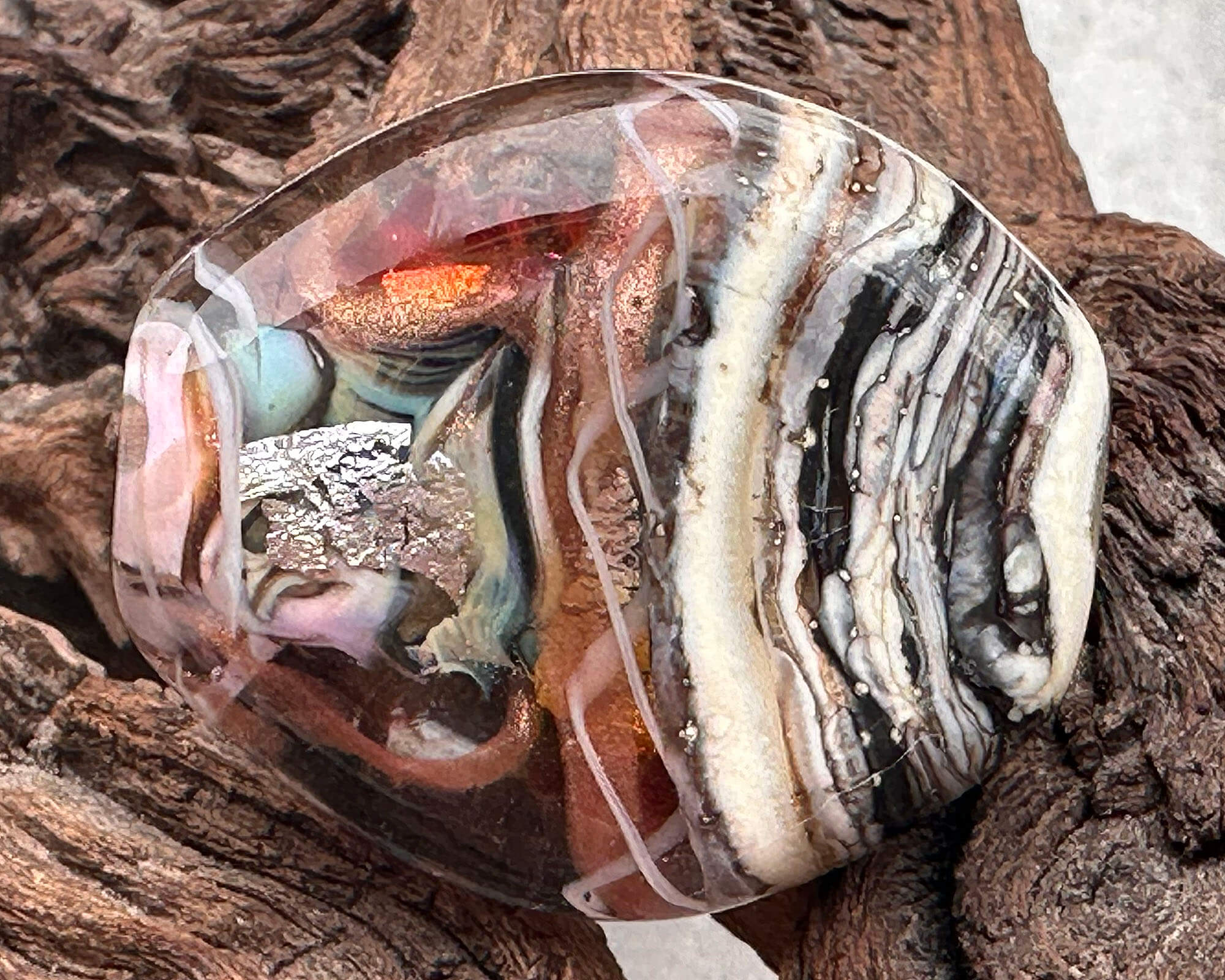 Handmade Organic Lampwork Glass Focal Bead SRA - Unique Artisan Jewelry Making Supplies for Necklaces, Bracelets & DIY Crafts