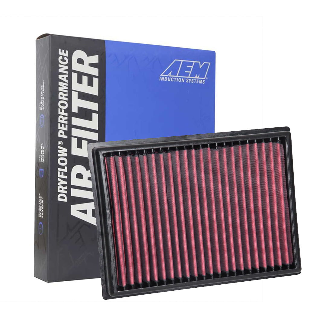 AEM 28-30045 Dryflow Washable Air Filter - High Performance Reusable Air Filter for Cars, Trucks & SUVs - Perfect for Off-Roading, Racing & Daily Driving