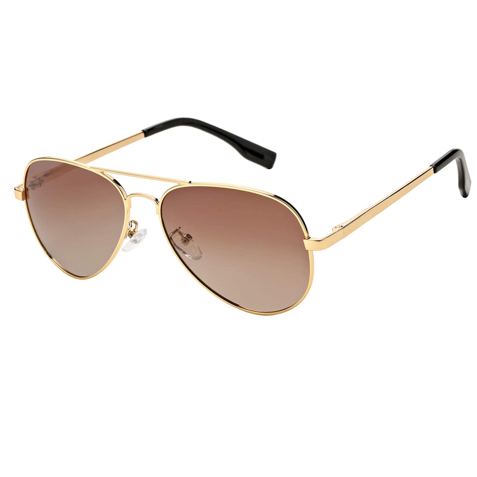 Polarized Aviator Sunglasses for Men & Women - 100% UV Protection Classic Pilot Shades with Spring Hinge - Perfect for Driving, Outdoor Sports & Fashion Accessories