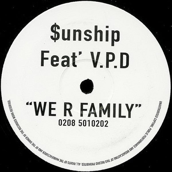 Unship Feat VPD We Are Family 12 Public Demand TP 001 - Perfect for Music Lovers, DJs, and Vinyl Collectors