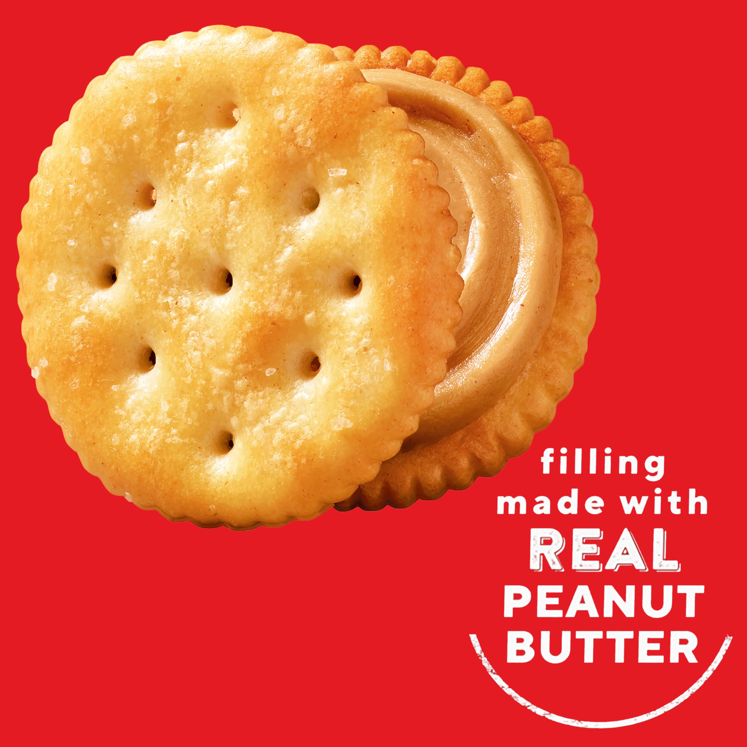 RITZ Peanut Butter Sandwich Crackers - 48 Individual Snack Packs (6 Boxes, 6 Crackers Each) - Perfect for School Lunches, Office Snacks & On-the-Go Treats