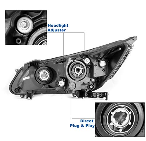 2013-2015 Honda Accord Sedan 4DR Black Projector Headlights - High Performance LED Headlamps for Night Driving & Enhanced Visibility