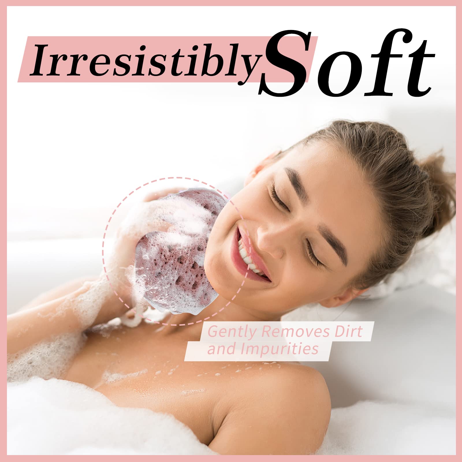 3 Pack Large Bath Sponges & Loofah Body Scrubbers for Women, Men & Teens - Exfoliating Shower Pouf with 3 Colors | Perfect for Body Wash, Skin Exfoliation & Daily Shower Cleaning
