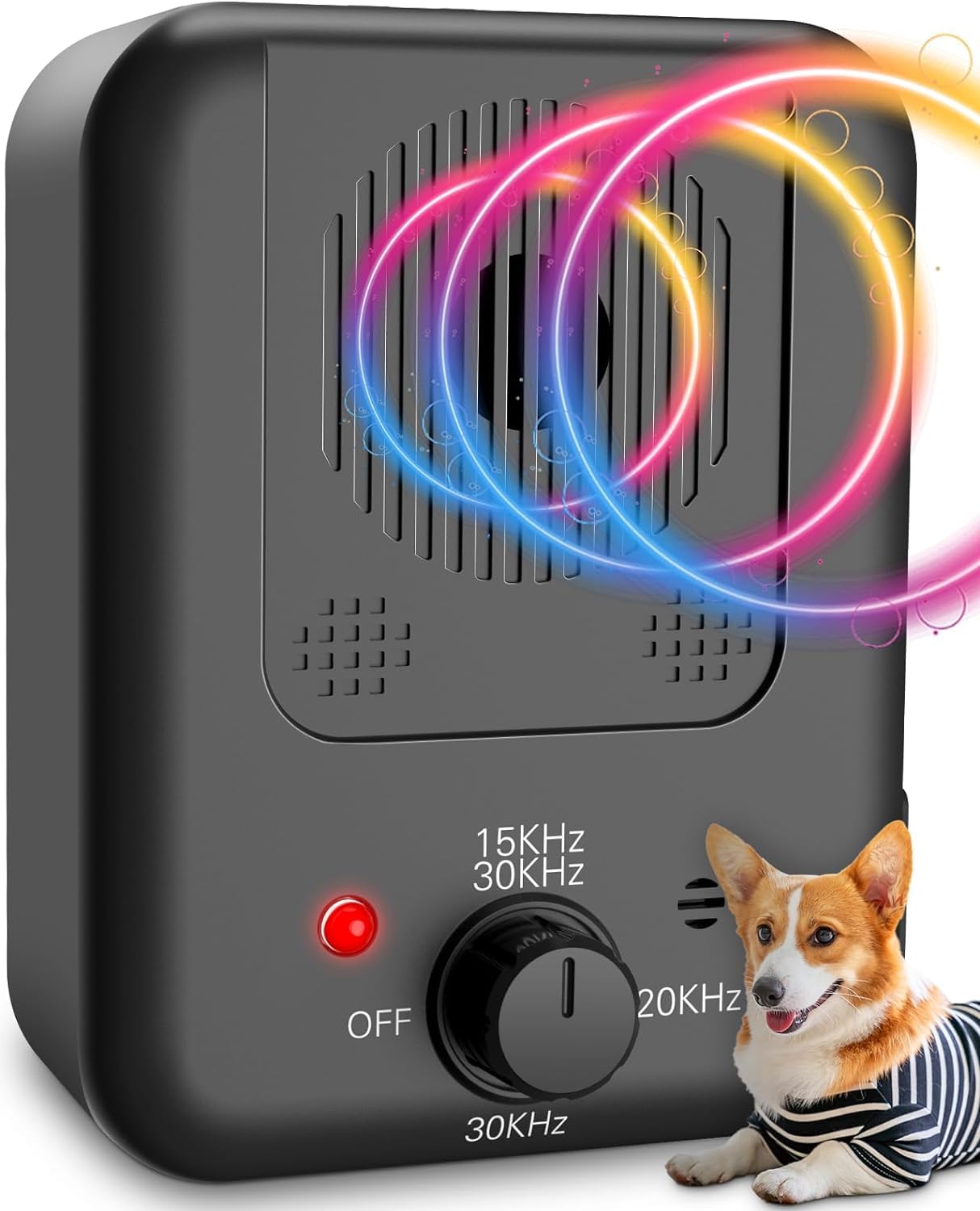 Anti Barking Device for Dogs - 50FT Ultrasonic Dog Barking Deterrent Indoor & Outdoor, Rechargeable Bark Control Device to Stop Neighbors Dog from Barking - Perfect for Home, Yard, and Travel Use