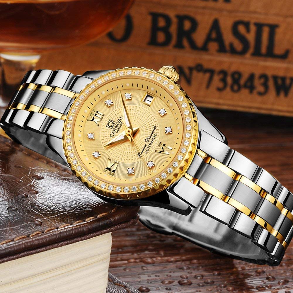 Gosasa Women's Automatic Watch - Stainless Steel Analog Dress Watch with Waterproof Design for Fashion & Luxury | Perfect for Office, Party, and Everyday Wear