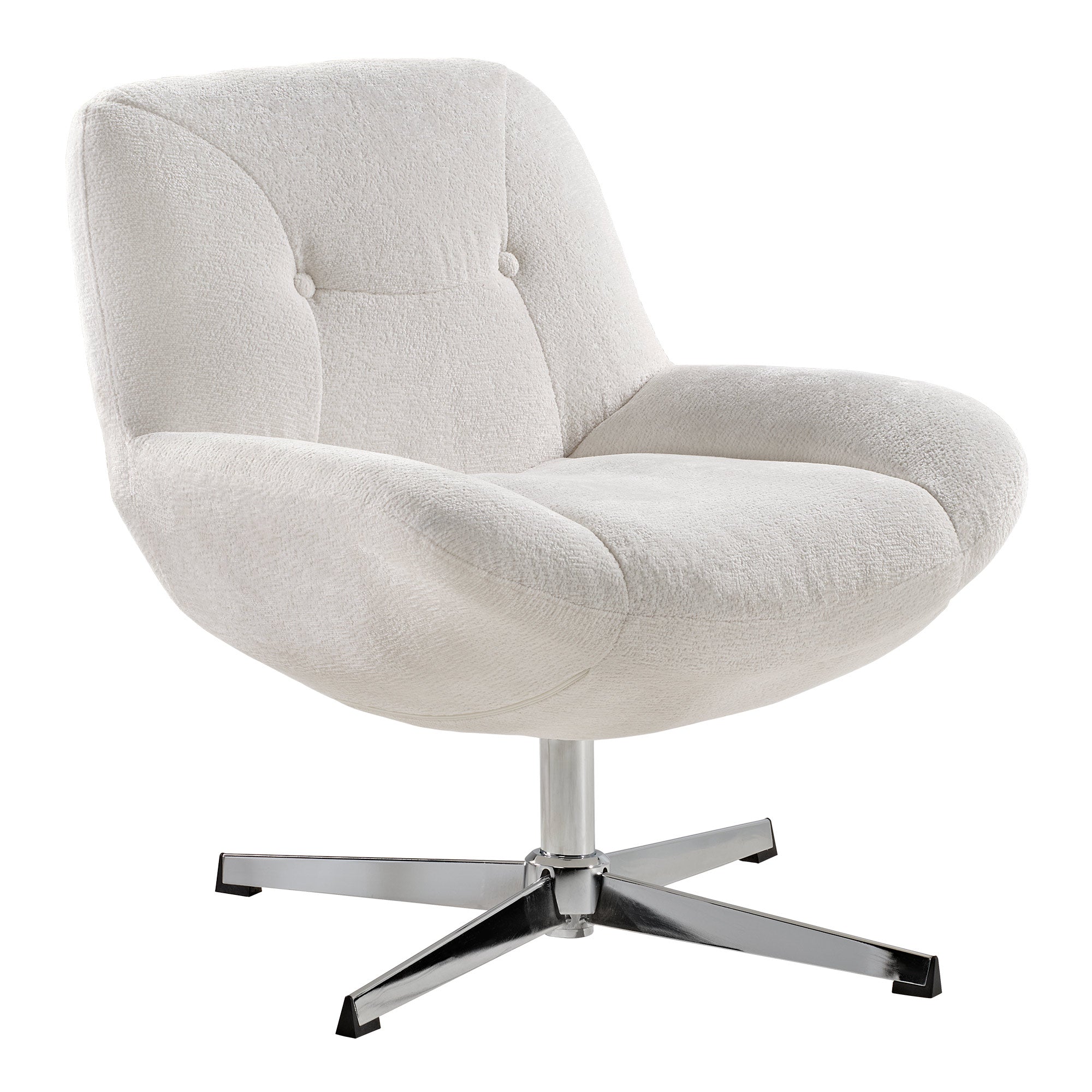Henry Chenille Swivel Lounge Chair - Modern Velvet Accent Chair with 360° Rotation for Living Room, Bedroom, or Office - Perfect for Relaxing, Reading, and Entertaining Guests