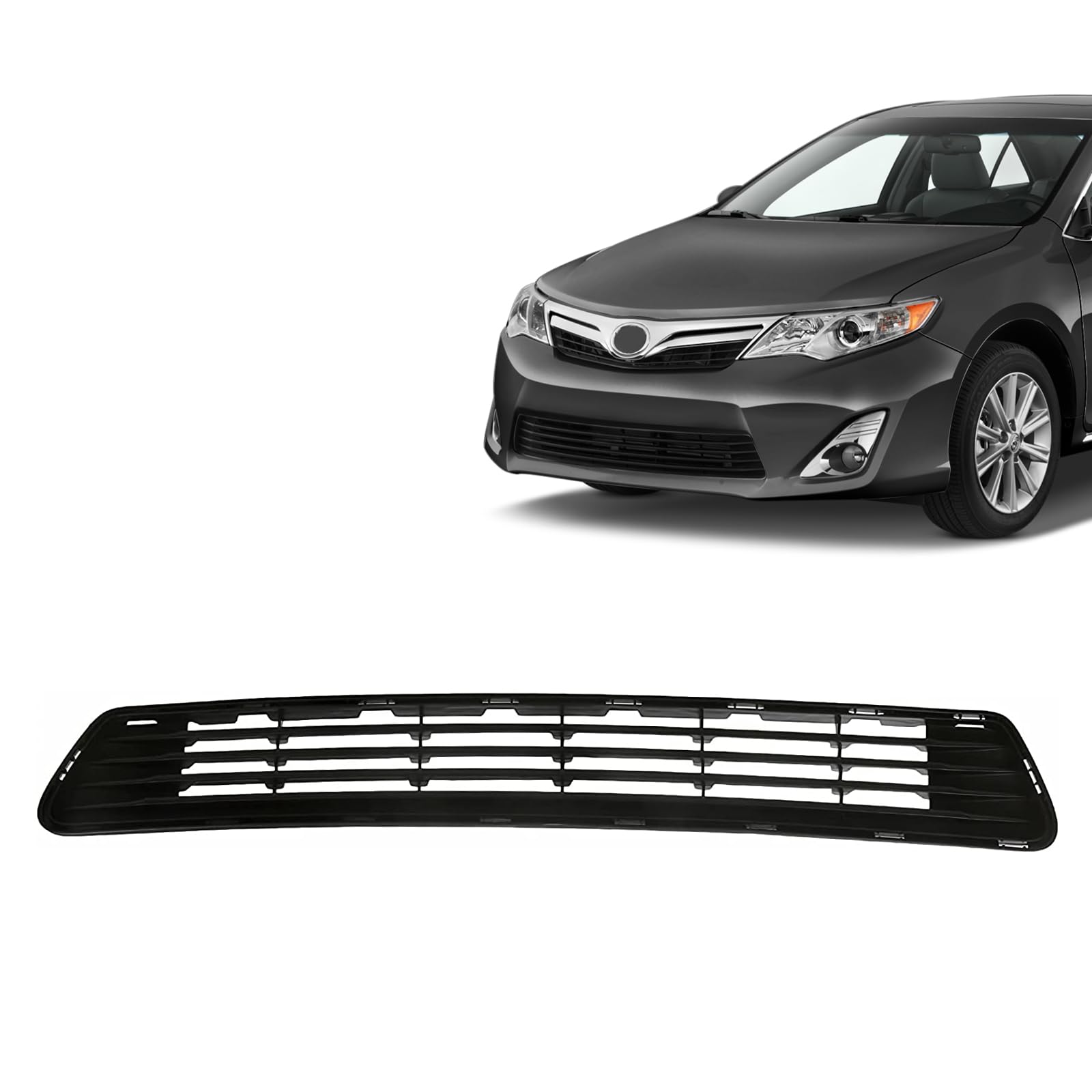 Toyota Camry 2012-2014 Front Lower Bumper Grille Replacement - Compatible with L, LE, XLE, SE & Hybrid Models | Perfect for DIY Repairs & Car Restoration Projects