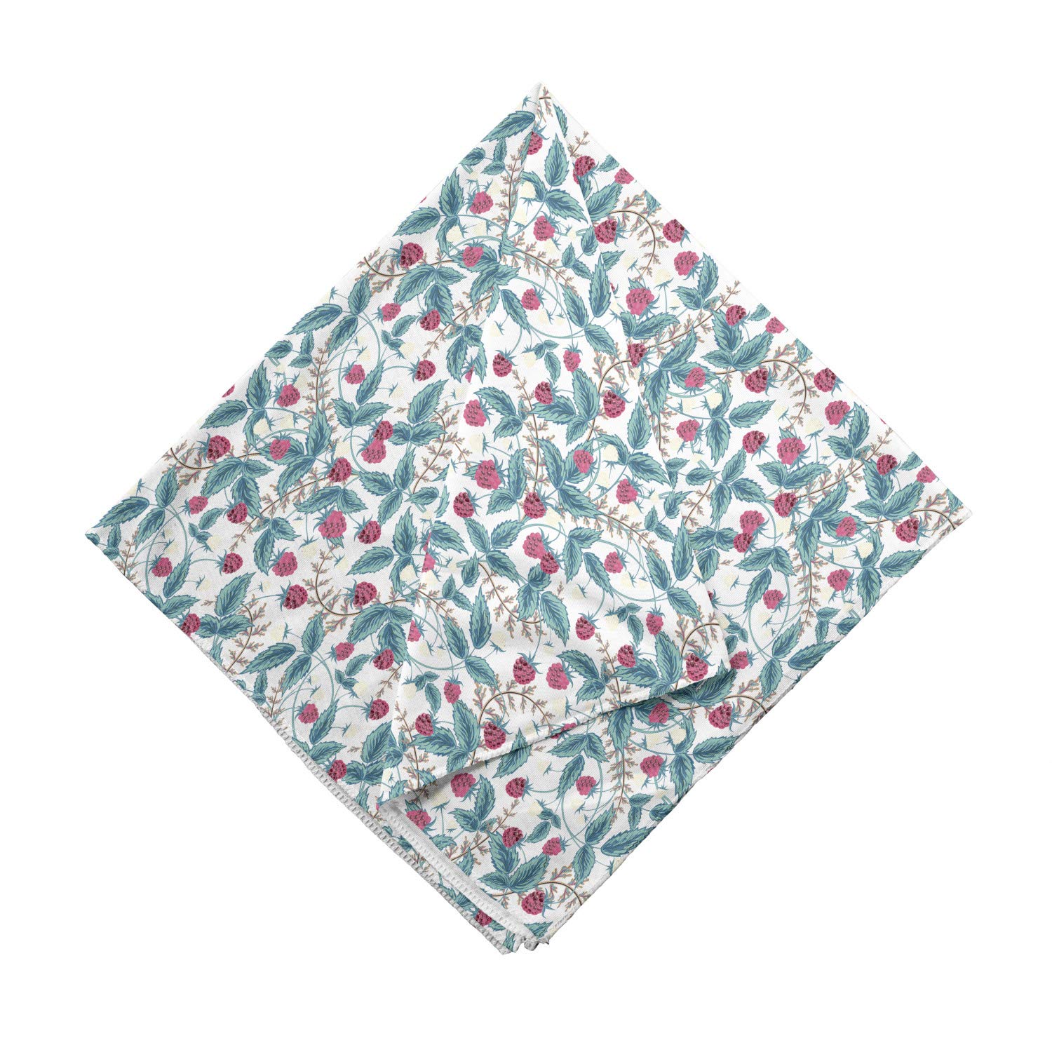 Ambesonne Raspberry Fruit Bandana - Unisex Head & Neck Scarf for Spring & Summer - Perfect for Outdoor Activities, Hiking, and Fashion Accessories