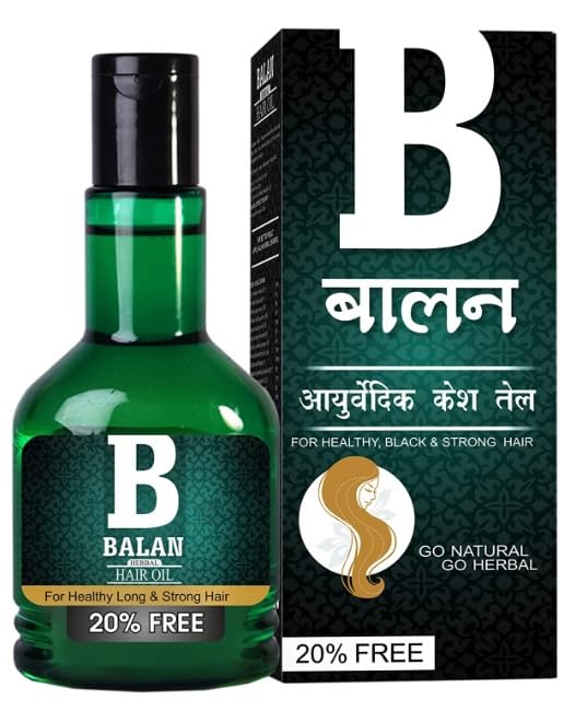 BALAN Hair Growth Oil - Natural Hair Treatment for Thicker, Stronger & Healthier Hair - Best for Dry, Damaged Hair & Scalp Care - Perfect for Daily Use & Styling