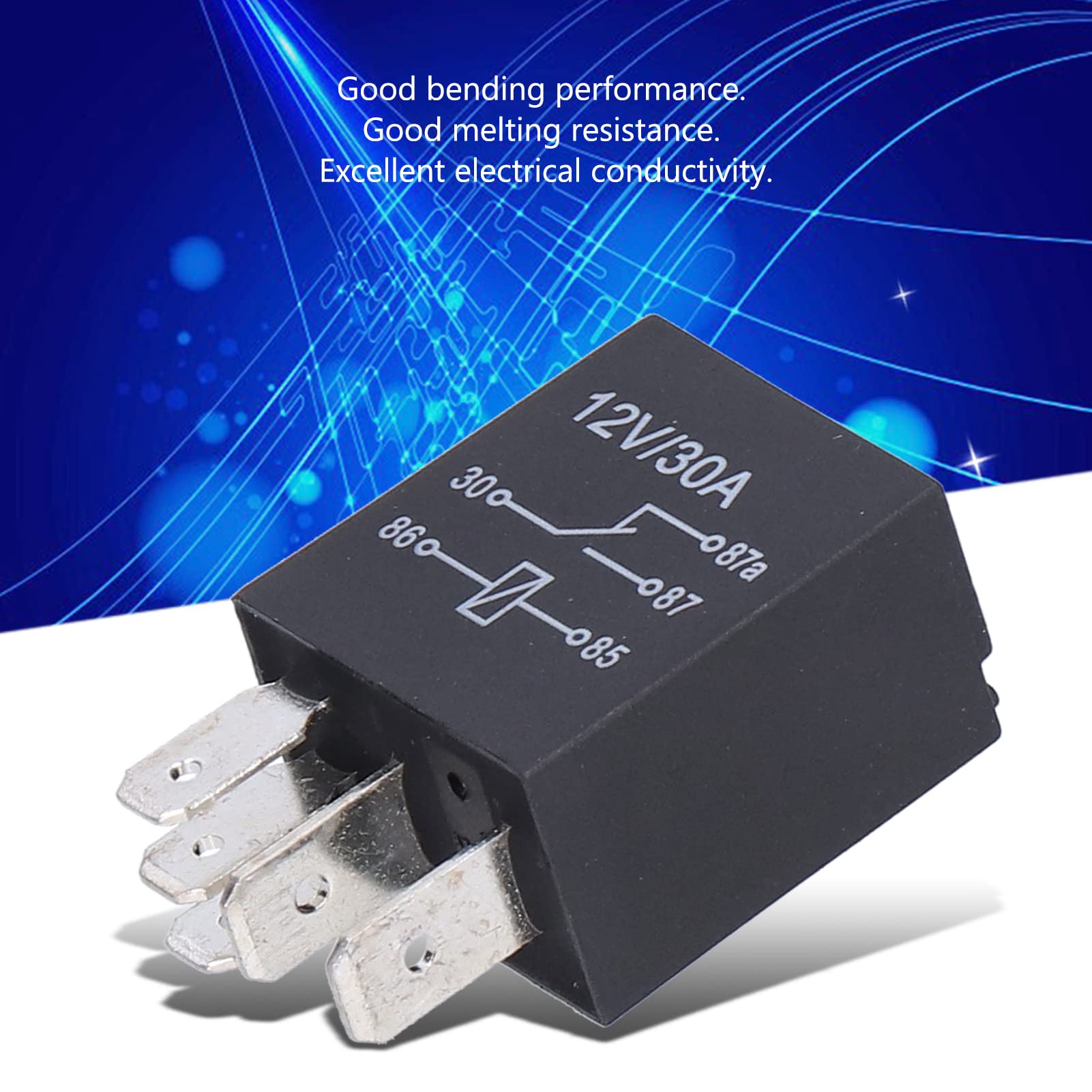 10Pcs Waterproof 5-Pin Violet Air Conditioner Relay - High Electrical Conductivity AC Replacement Parts for HVAC Systems | Perfect for Home & Commercial AC Units Maintenance