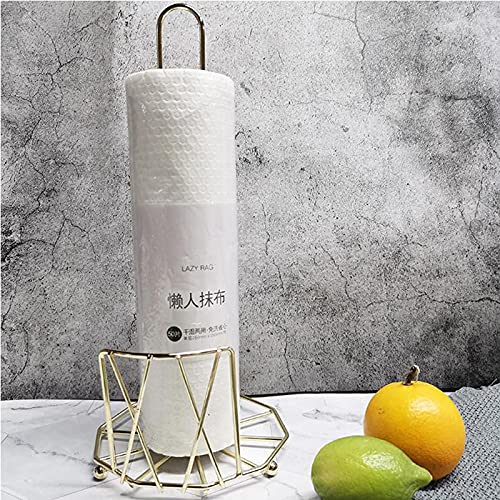 Stainless Steel Paper Towel Holder - Gold Kitchen Countertop & Dining Table Dispenser Stand for Easy Access | Perfect for Home, Office, and Restaurant Use