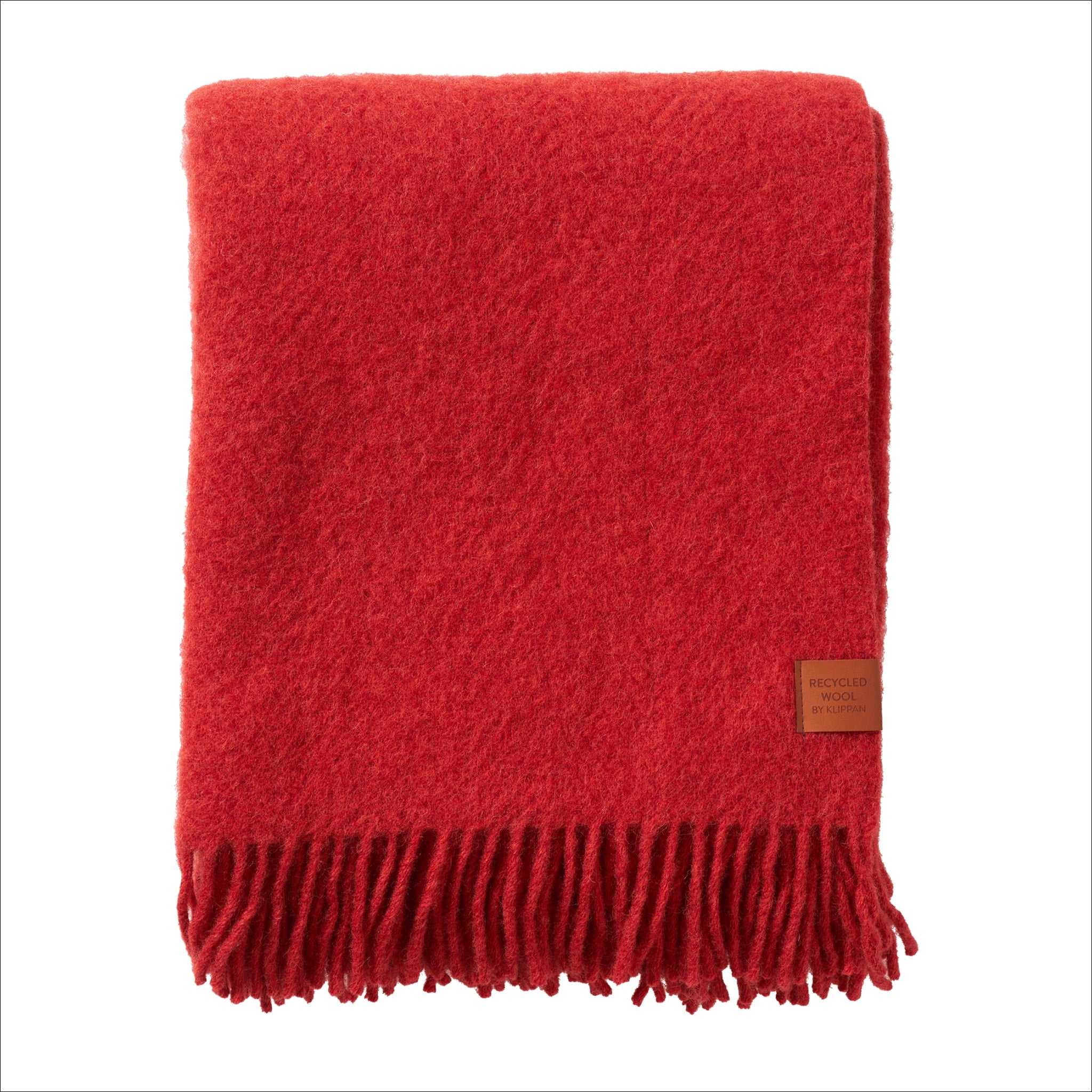 Klippan Cottage Throw Blanket - Soft Red Knitted Blanket for Sofa, Bed & Couch - Cozy Home Decor, Perfect for Living Room, Nursery & Winter Warmth