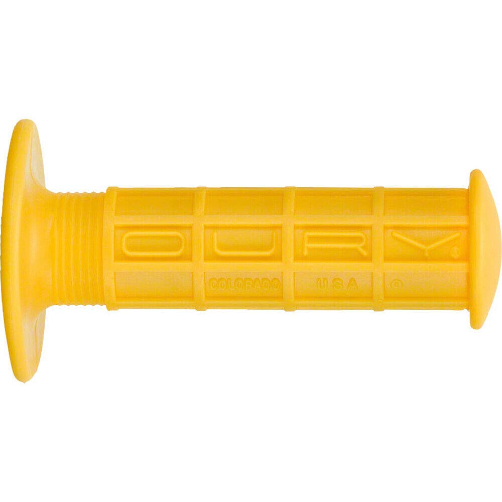 Oury Single Compound Waffle with Flange BMX Bike Grips - Durable Comfortable Handlebar Grips for BMX, Mountain & Road Bikes - Perfect for Racing, Commuting & Off-Road Cycling