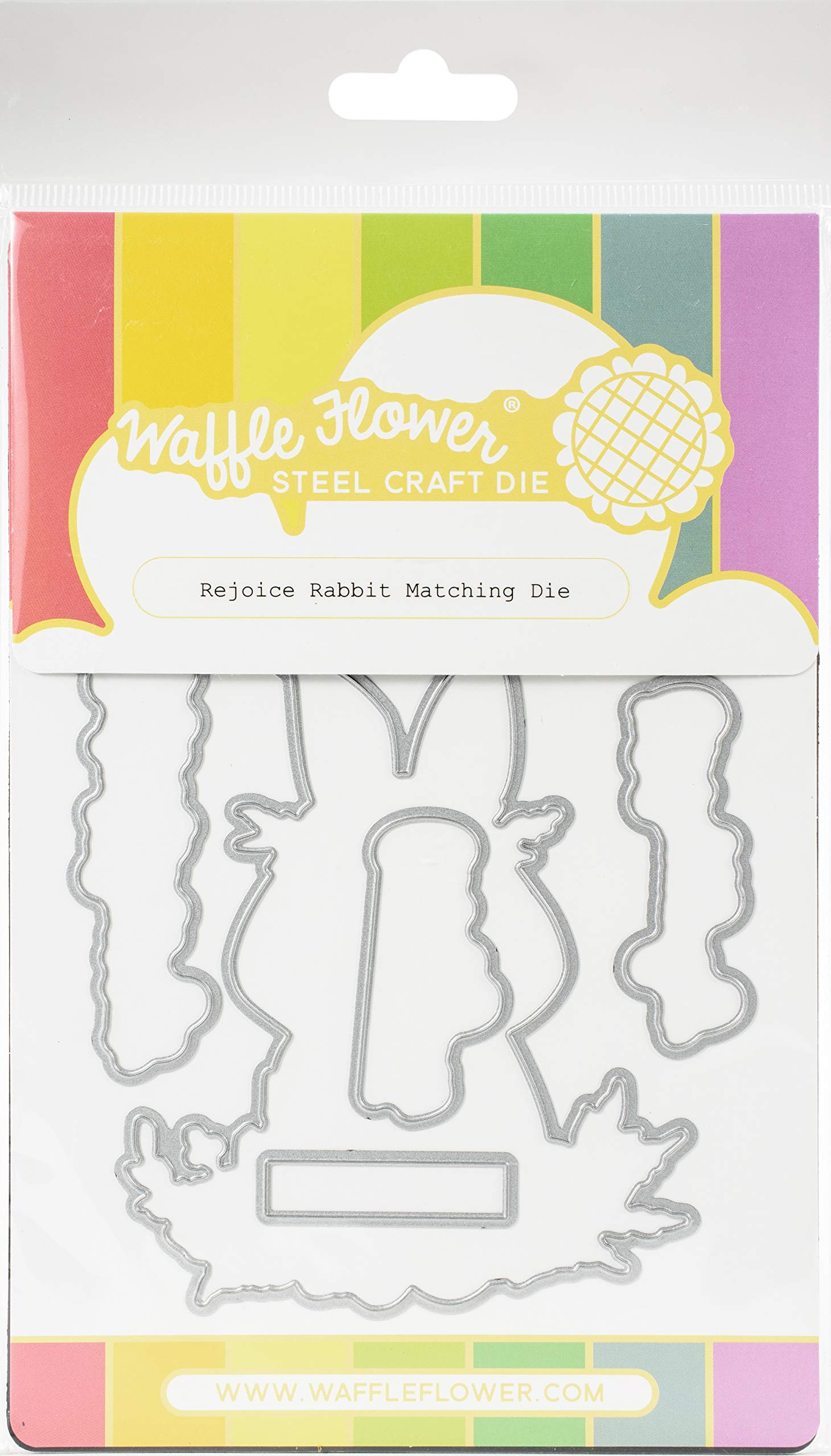 WAFFLE FLOWER CRAFTS Rejoice Rabbit Die Cut - Premium Crafting Die for Scrapbooking, Card Making & DIY Projects (One Size) - Perfect for Easter Cards, Spring Decorations & Handmade Gifts