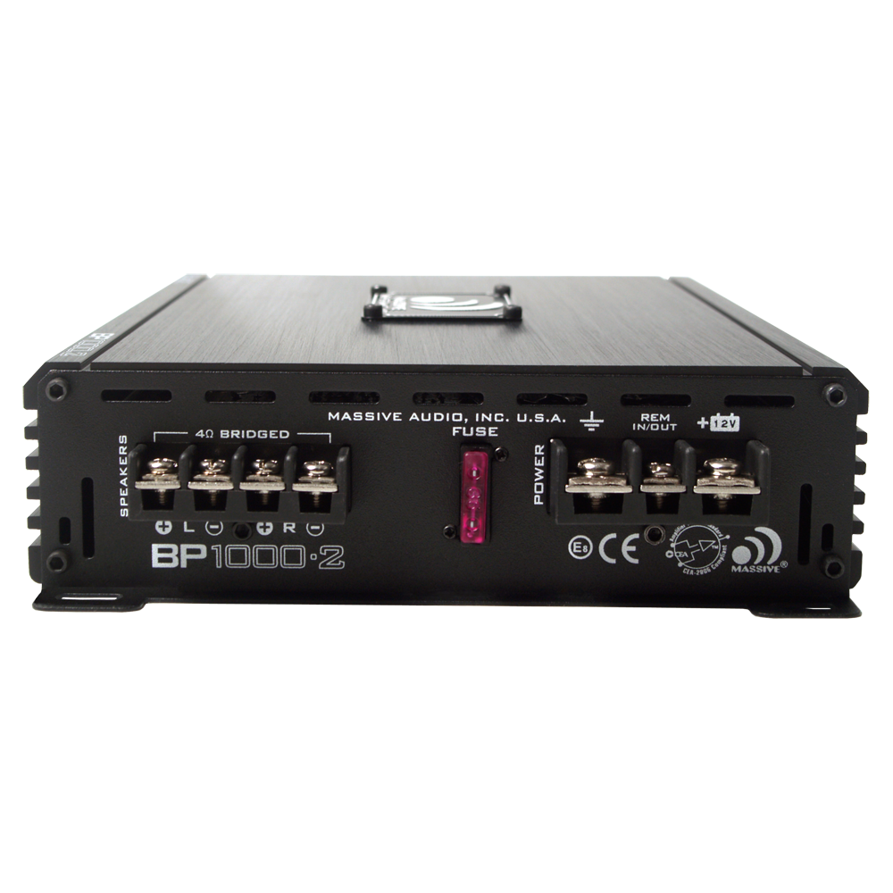 BP1000.2 160W RMS x 2 Channel Car Amplifier - 4 Ohm Stable, High Power Audio Amp for Car Stereo System, Home Theater & DJ Setup