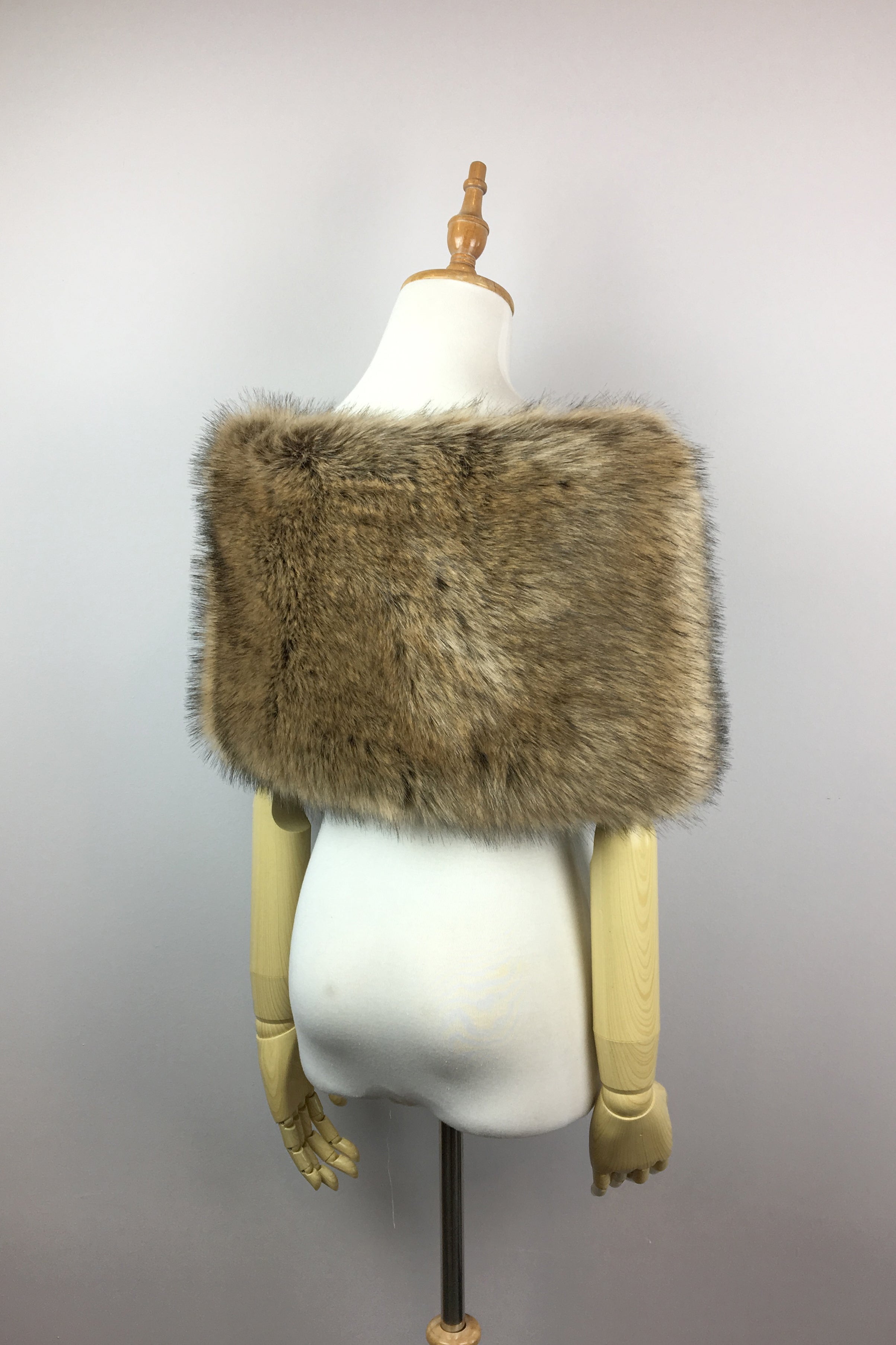 Luxury Brown Fur Wrap Shawl - Serena Brw03 | Soft & Warm Winter Fashion Accessory for Women | Perfect for Evening Parties, Weddings & Cold Weather