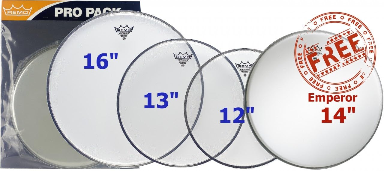 Remo 12-Inch Drum Set (PP0312BE) - Professional Percussion Kit for Drummers, Bands & Music Enthusiasts - Perfect for Live Performances, Studio Recording & Practice Sessions