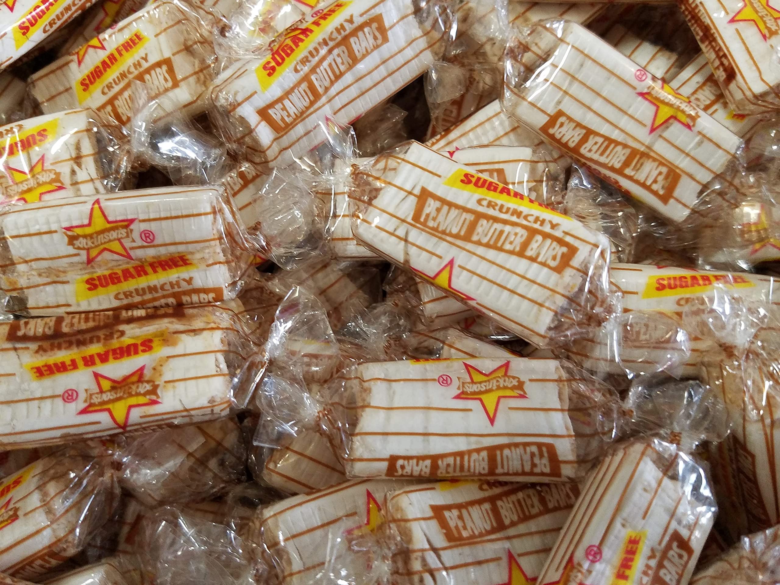 Sugar Free Peanut Butter Bars - 1 lb Bulk Pack of Individually Wrapped Frosted Coated Candy for Keto Diet, Low Carb Snacks & Healthy Desserts | Perfect for Office Treats, Party Favors & On-the-Go Energy Boost