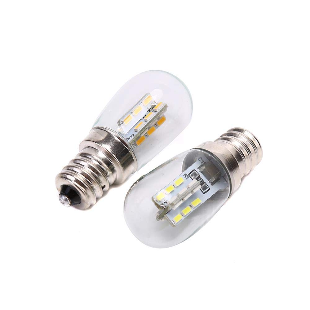 E12 LED Light Bulb 220V - High Brightness Warm White Glass Shade Bulb for Sewing Machine, Refrigerator, Chandelier & Home Decor Lighting
