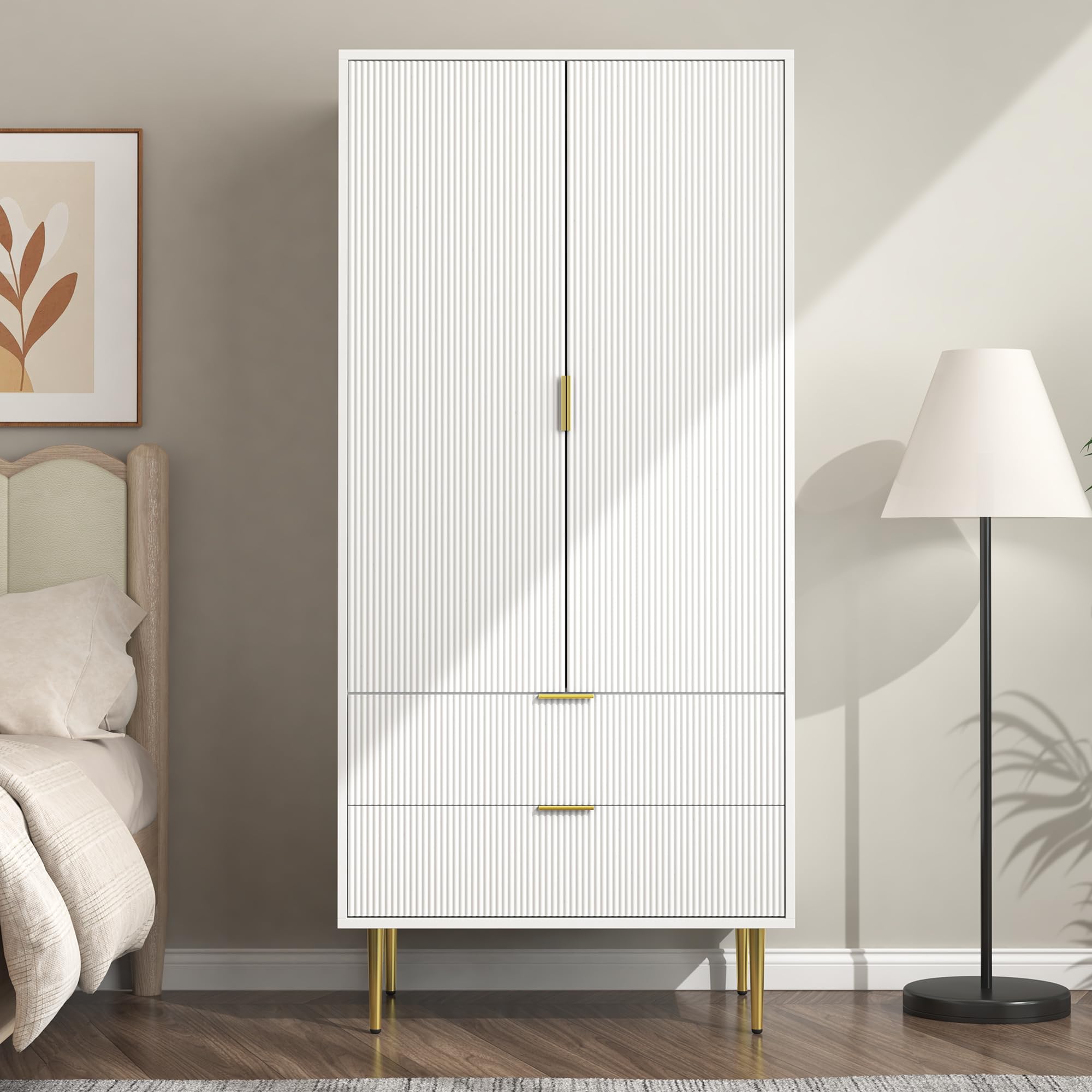 Modern White Armoire Closet 71