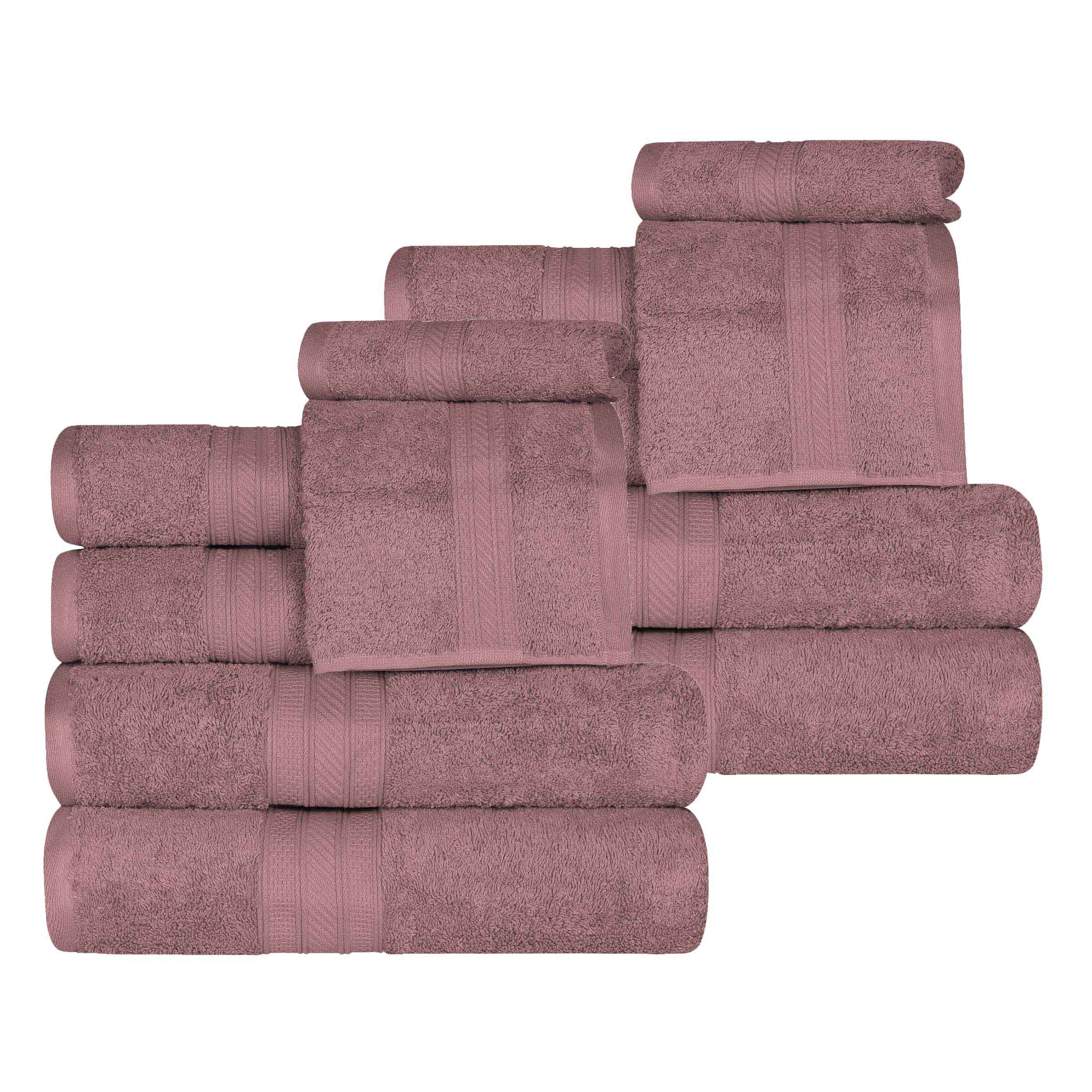 Premium Atlas Cotton Plush Heavyweight Luxury 12-Piece Bath Towel Set - Ultra Soft & Absorbent for Spa, Hotel, and Home Use