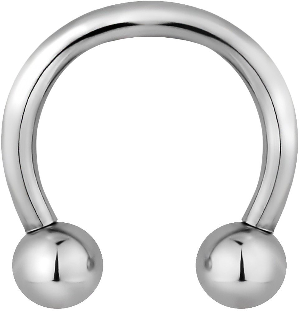 14G 10mm Surgical Steel Internally Threaded Horseshoe Body Piercing Ring - Forbidden Body Jewelry for Nose, Lip, Eyebrow & Cartilage Piercings - Hypoallergenic & Comfortable Wear
