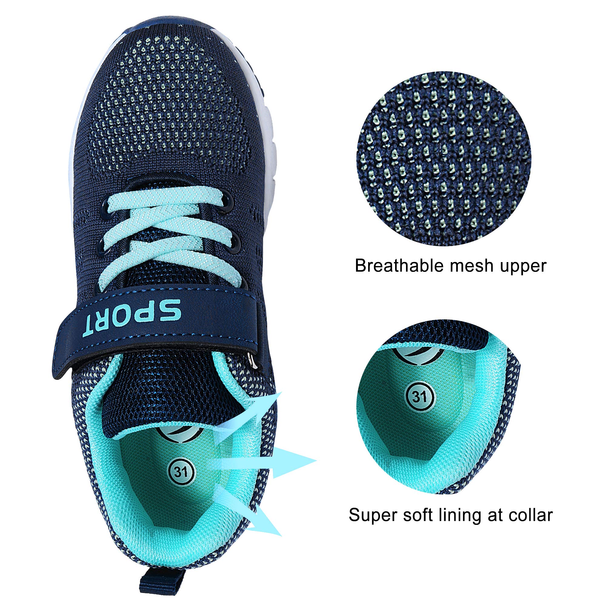 MAYZERO Kids Tennis Shoes - Breathable Lightweight Running & Walking Sneakers for Boys and Girls - Perfect for Sports, Gym Class & Everyday Play