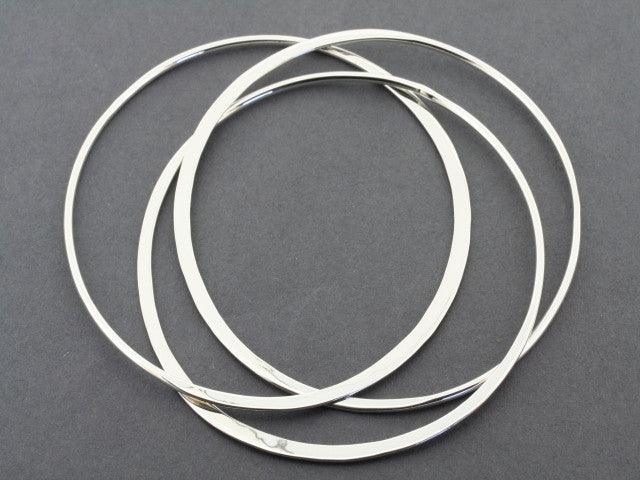Interlinked Sterling Silver Bangles - Elegant Stackable Bracelets for Women - Perfect for Everyday Wear & Special Occasions