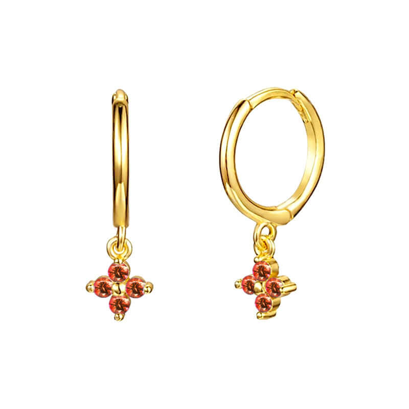 Small Flower Everyday Clip On Hoop Earrings for Women | LN0209 | Perfect for Casual Wear, Office & Special Occasions