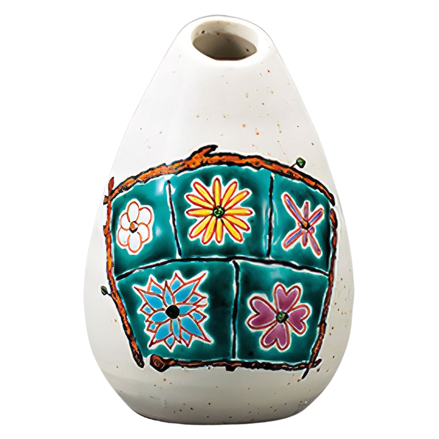 Authentic Japanese Kutani Ware Porcelain Vase - Handcrafted Single Flower Vase for Home Decor | Perfect for Living Room, Office & Wedding Centerpieces