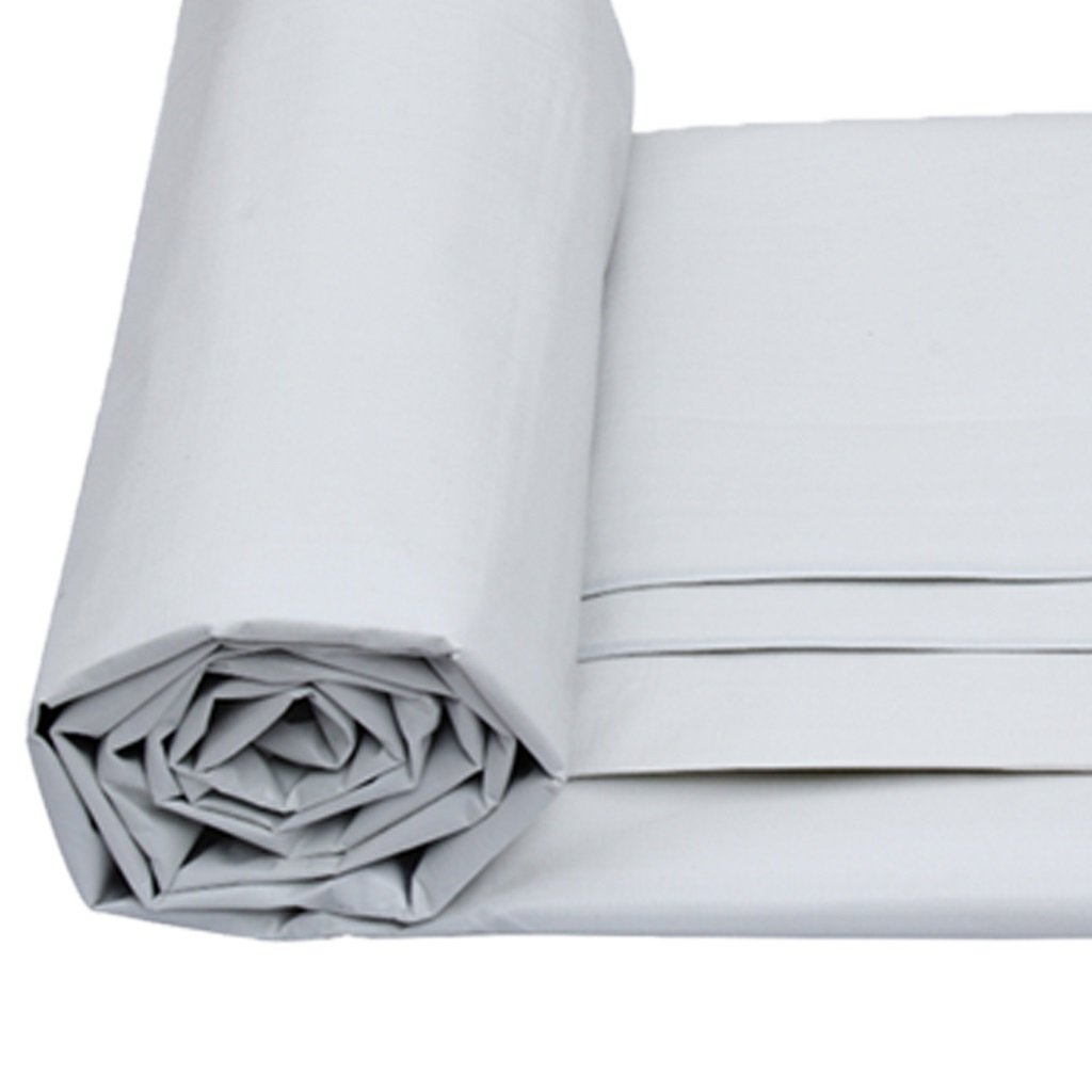 Premium White PVC Tarpaulin - Heavy Duty Waterproof Roof Cover, Garden Rain Protection, Camping Ground Sheet - Windproof & Moistureproof (4Mx3M/13FTx10FT) for Outdoor Camping, Construction, and Emergency Shelter Use