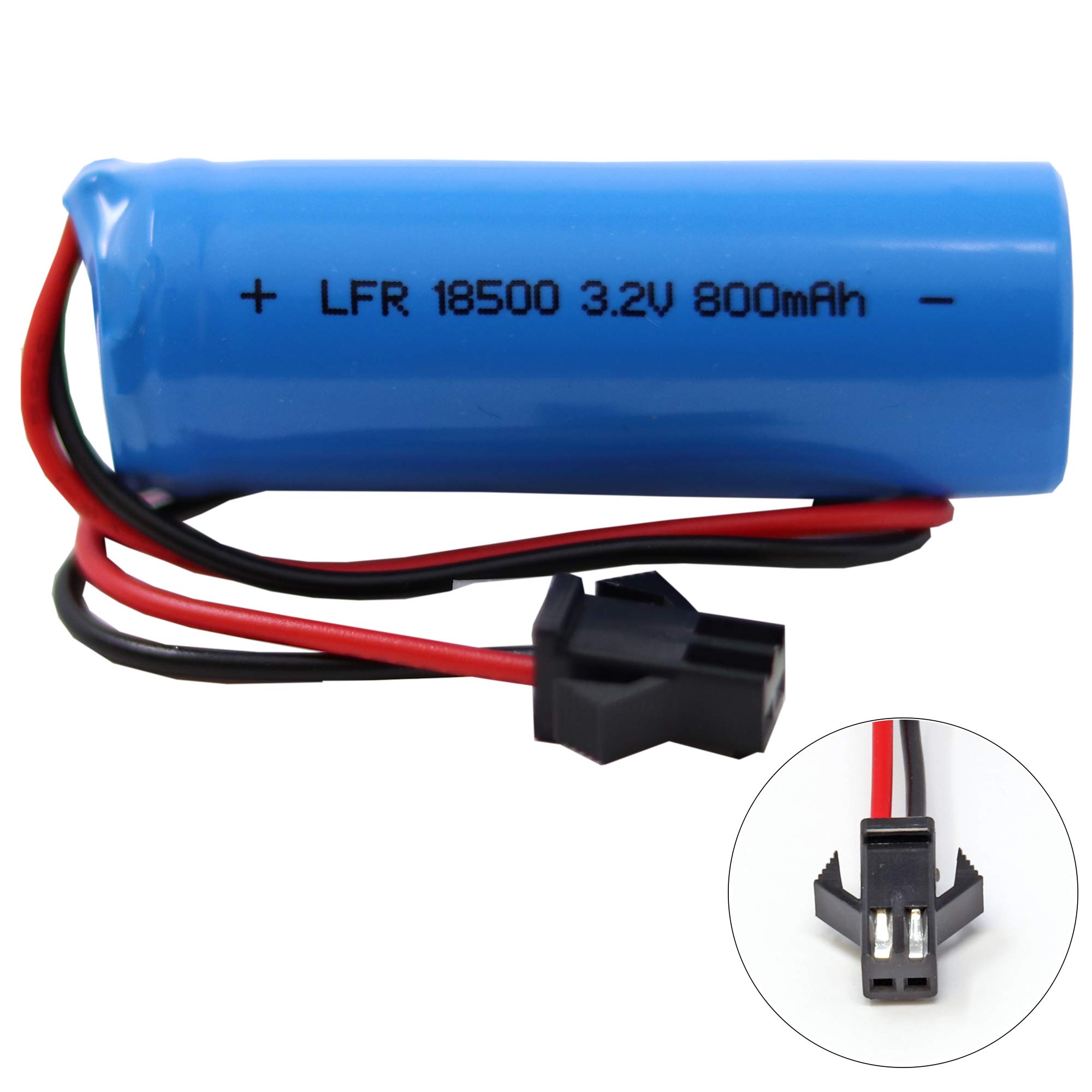 3.2V 800mAh 18500 LiFePO4 Rechargeable Battery Pack for Gama Sonic Solar Lights - Perfect for Outdoor Solar Garden Lights, Pathway Lighting & Landscape Illumination