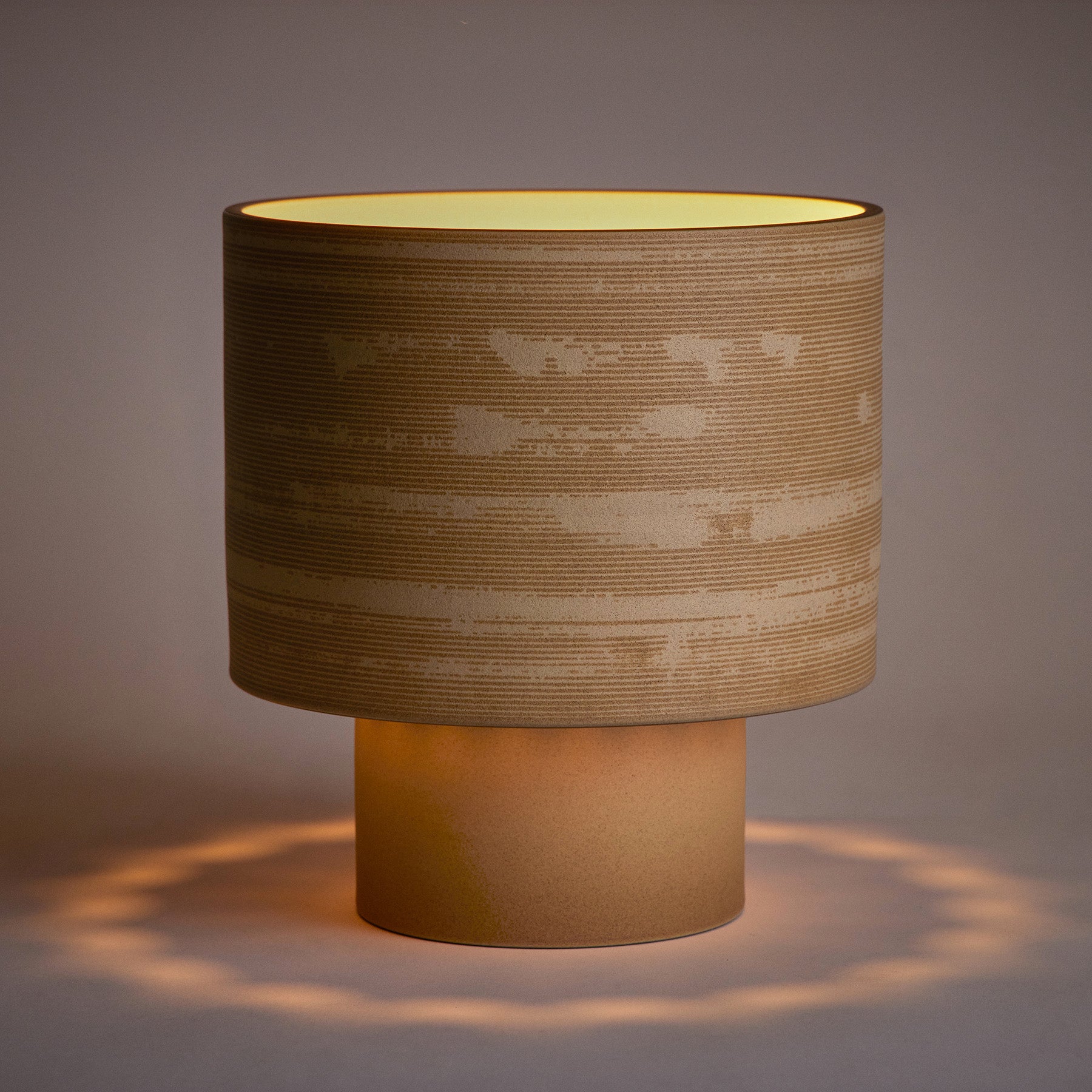 Hickory and Barley Stack Wide Table Lamp - Modern Farmhouse Bedside Lighting for Living Room, Bedroom & Office