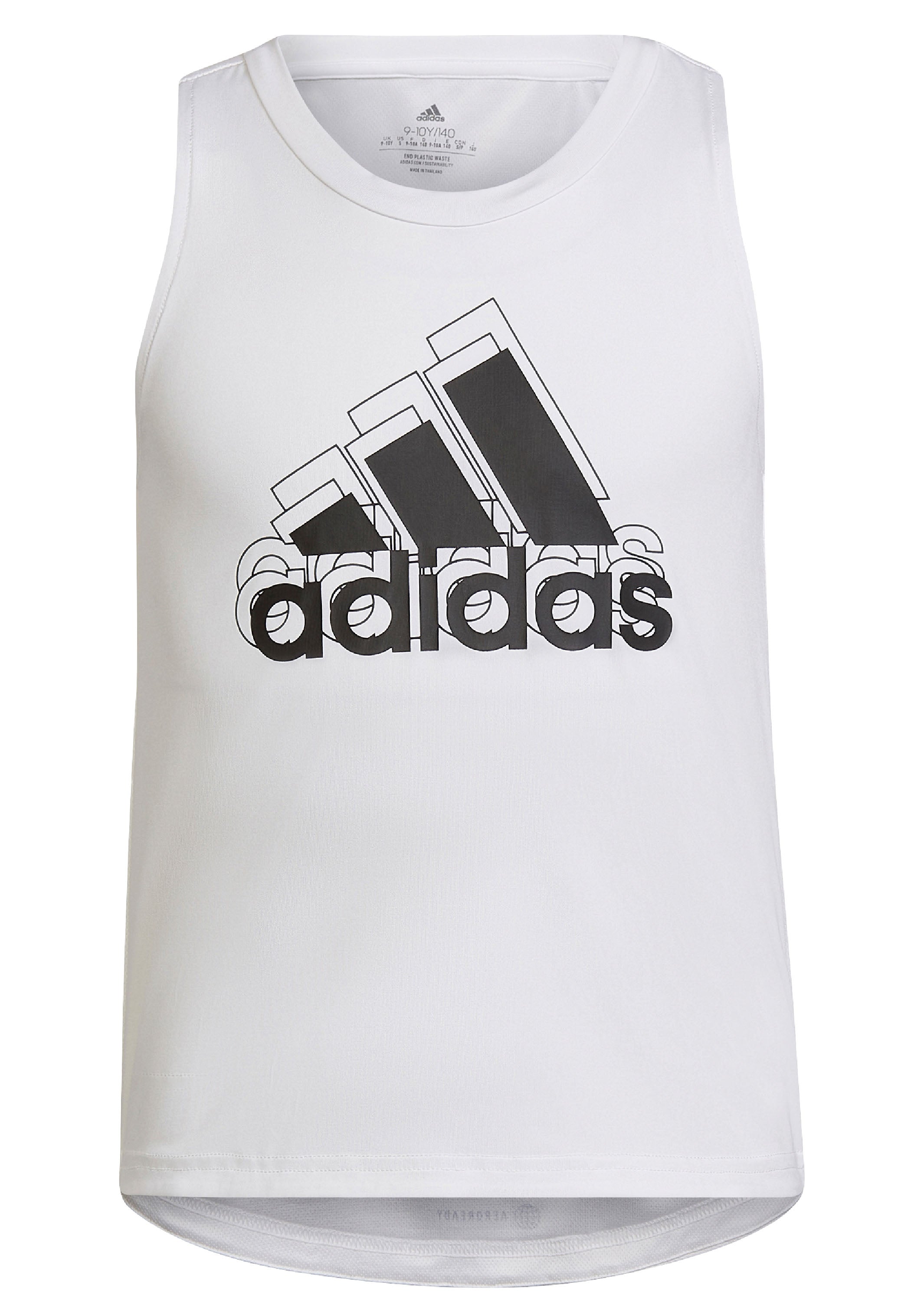 Adidas Girls Aeroready Designed to Move Brandlove Tank Top - Breathable Workout Top for Running, Yoga & Gym - HM4461